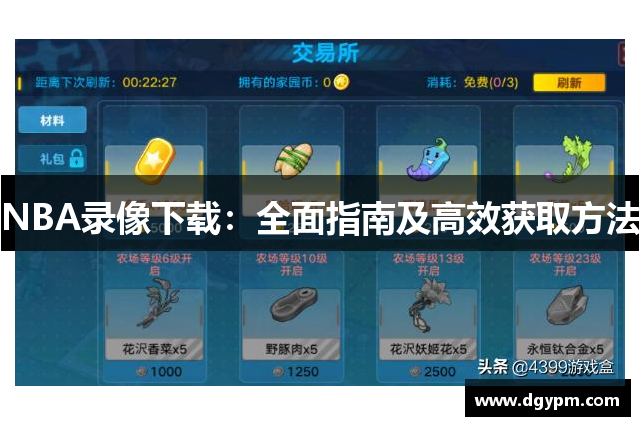 NBA录像下载：全面指南及高效获取方法